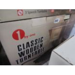 1 by 1 classic wooden turn table in box