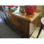 Satin wood chest of 2 over 3 drawers on bracket feet