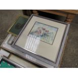 Various framed pictures