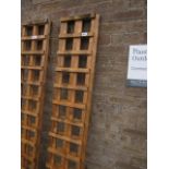 Pair of 1'x6' single wooden garden trellis panels