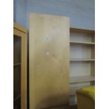 Maple finish single door cupboard