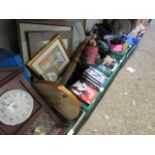 5 crates of housewares, decanters, DVDs, clocks and bric a brac