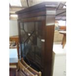 Mahogany corner unit with glazed door