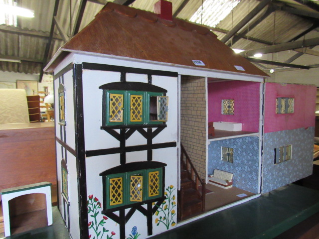 Specialist hand made dolls house with contents