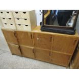 Plywood 8 compartment locker unit