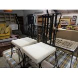 (2234) Pair of wrought iron chairs *Collector's Item: Sold in accordance with our Soft Furnishing