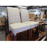 (2247) Pair of upholstered dining chairs