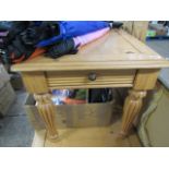 (2148) Side table with drawer and fluted supports