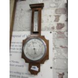 Wooden cased barometer