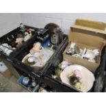 3 crates of ornaments, glassware, chinaware, etc.