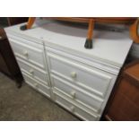 Pair of cream 3 drawer bedside units