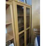 Maple 2 glazed door cabinet