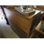 Oak vintage sideboard with fall front and 3 drawers under