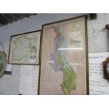 (2165) Framed map of Essex and framed map of Malawi