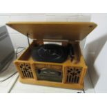 (24) Retro style turn table CD player