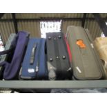 (2405) 4 various suitcases with wheels