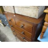 Mahogany chest of 2 over 3 drawers