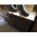 Oak sideboard with 2 drawers over cupboards