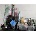 2 crates of lighting, pictures, antenna, door knobs, etc.