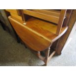 Oak barley twist drop leaf gate leg table