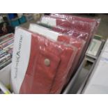 Box of Sandown & Bourne red curtains