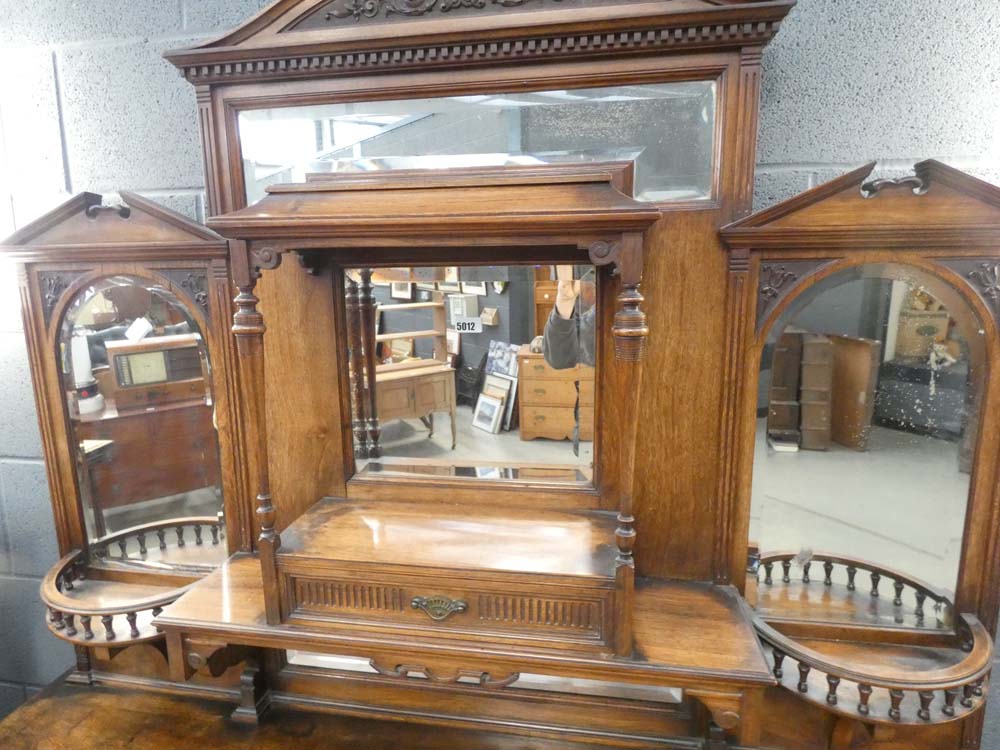 Walnut edwardian mirror back sideboard - Image 3 of 4