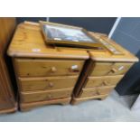 Pair of Ducal 3 drawer bedside cabinets