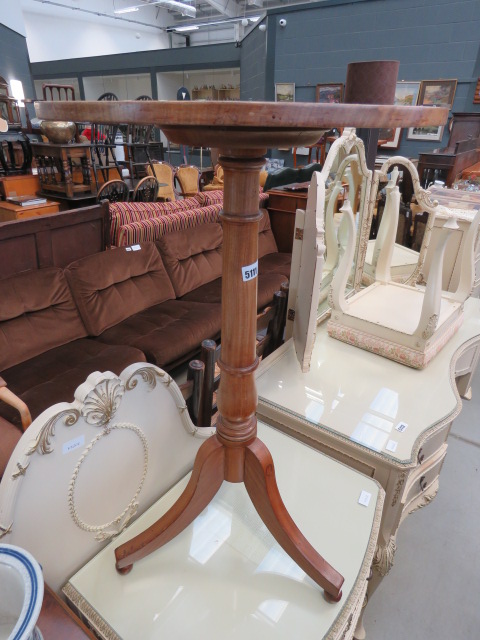 Circular Victorian tripod side table