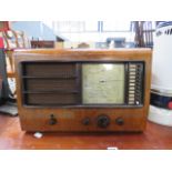 Vintage radio in walnut case