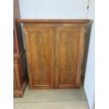 Flame mahogany double door cabinet