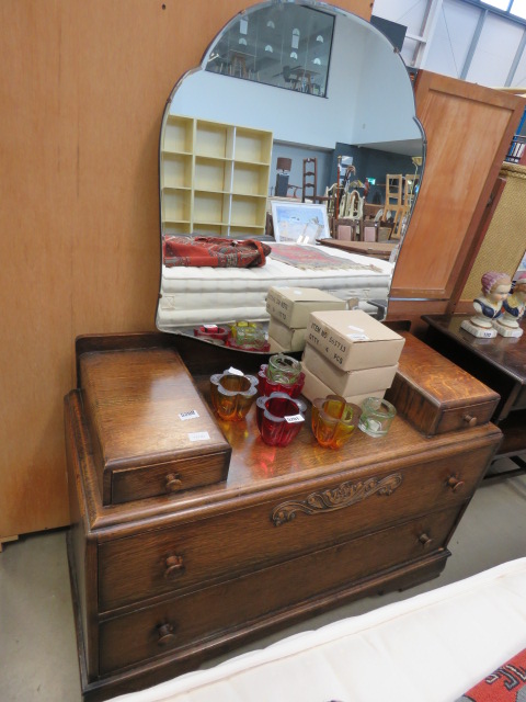 1950s oak dressing chest