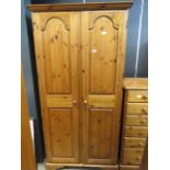 Pine double wardrobe