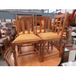 4 beech dining chairs with drop in seats