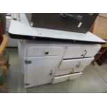 1950s enamelled kitchen counter