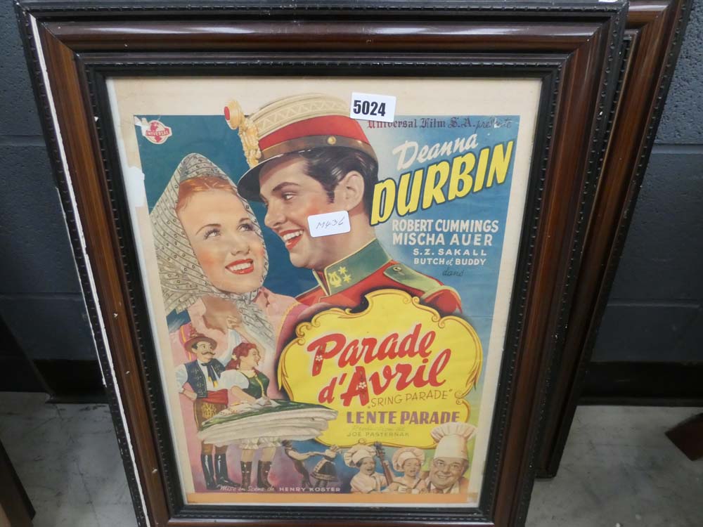 3 French film advertising posters - Genuine posters with stamp of authenticity