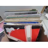 Box of vinyl records