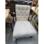 Carved Edwardian easy chair, (AF)