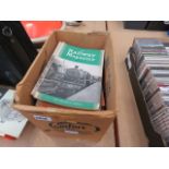 Box containing railway magazines