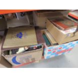 8 boxes containing a large quantity of reference books and novels