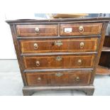 Georgian oak chest of 2 over 3 drawers