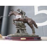 Resin figure 'Horse and jockey'