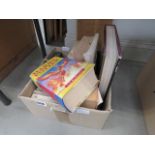 Box containing Harry potter book plus a quantity of aviation related novels and reference books