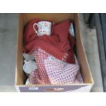 Box containing a quantity of Minton Haddon Hall patterned crockery