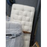 Pine single bedstead with mattress