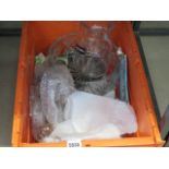 5741 - Box containing decanters, fruit bowl and water jug