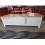 Oak and cream painted entertainment unit