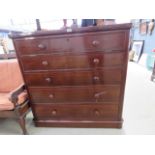 Victorian mahogany chest with 5 drawers