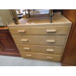 Oak 4 drawer dressing chest