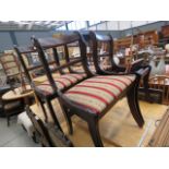 (1) 4 reproduction mahogany dining chairs