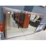 Rectangular bevelled mirror